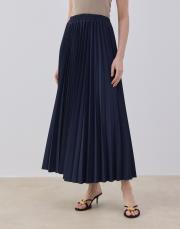 lacivert double plisoley etek 2