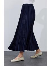 lacivert double plisoley etek 4