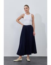 lacivert double plisoley etek 8