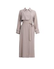 bej mevsimlik krep trenç