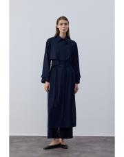 lacivert mevsimlik krep trenç 3