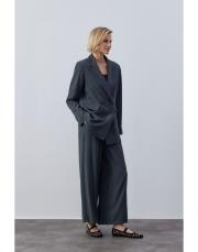 antrasit bol formlu blazer takım 2