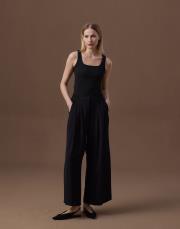 siyah krep bol pantolon