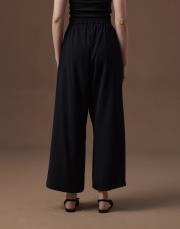 siyah krep bol pantolon 4