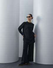 siyah triko bol formlu takım 2