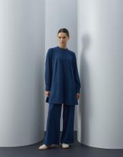 açık lacivert triko bol formlu takım 2