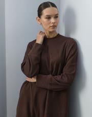 acı kahve triko bol formlu takım 3