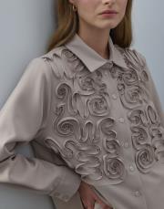 bej nakış detaylı etekli takım 2