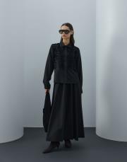 siyah nakış detaylı etekli takım 2