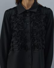 siyah nakış detaylı etekli takım 3