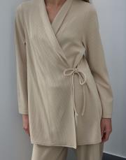 bej triko kimono takım 2