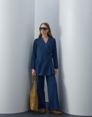 açık lacivert triko kimono takım