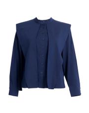 lacivert poplin aller parçalı gömlek