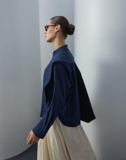 lacivert poplin aller parçalı gömlek 4