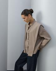 vizon poplin aller parçalı gömlek