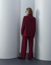 bordo triko fermuarlı bol takım 3