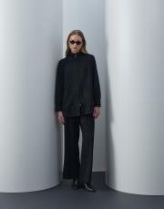 siyah triko fermuarlı bol takım