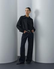 siyah triko fermuarlı kısa sweat 2