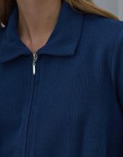 açık lacivert triko fermuarlı kısa sweat 3