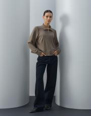 vizon triko fermuarlı kısa sweat 2