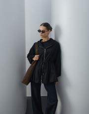 siyah balon form teknik trenç