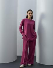 fuşya modal nervür dikişli takım