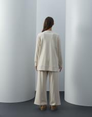 bej modal nervür dikişli takım 3