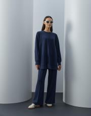 lacivert modal nervür dikişli takım