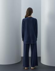 lacivert modal nervür dikişli takım 3