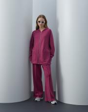 fuşya modal fermuarlı takım