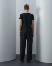 siyah triko cepli bol pantolon 4