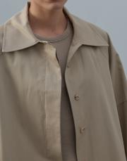 bej kemerli uzun trençkot 2