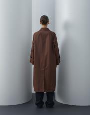 kahverengi kemerli uzun trençkot 3