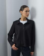 siyah vatkalı polo sweat