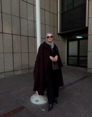 mürdüm yün karışımlı uzun kaban 2