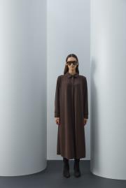 acı kahve triko uzun tunik