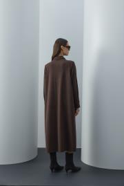 acı kahve triko uzun tunik 3