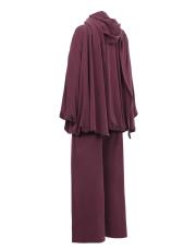 bordo örme şal detaylı takım 2