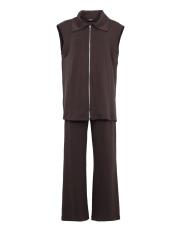 acı kahve modal yelekli takım