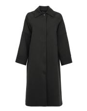 siyah yün karışımlı kaban