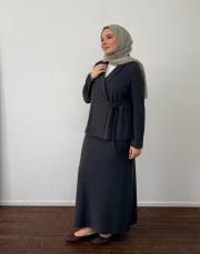 füme triko kimono etekli takım 2