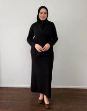 siyah triko kimono etekli takım 3